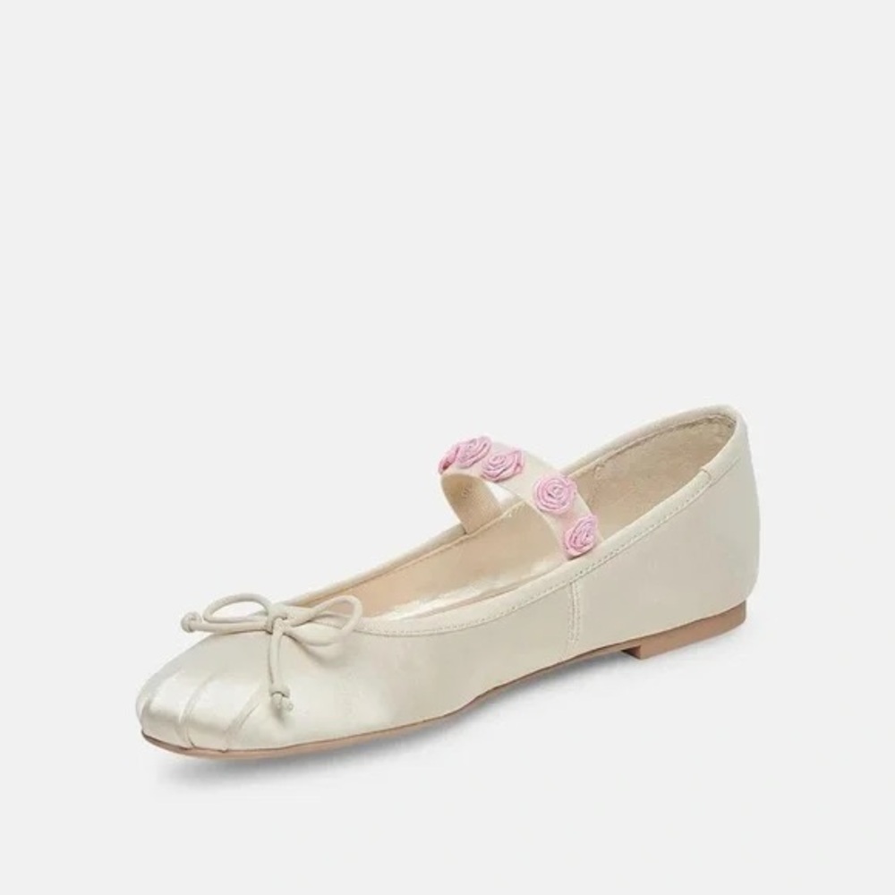 For Love and Lemons X Dolce Vita ballet flats in ivory size 9.5